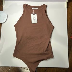 Brand new chocolate bodysuit, Size Small